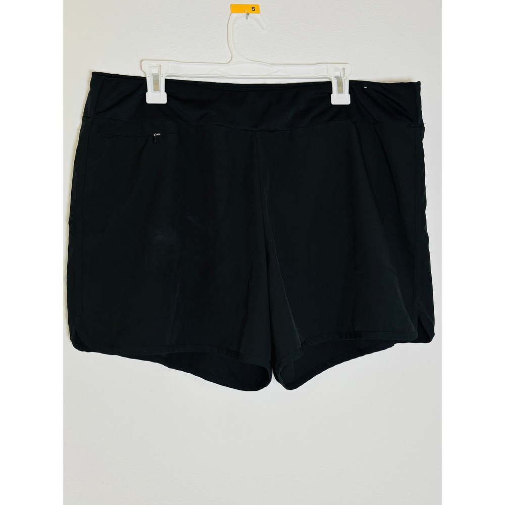 Hang Ten Womens XXL Black Board Shorts UV Protection UPF 50+ Athletic Swim